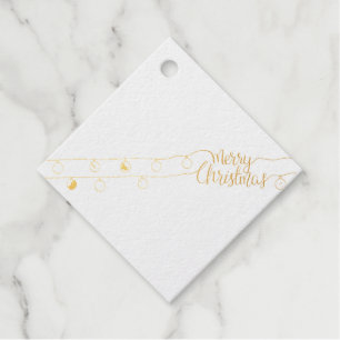 Frohe Weihnachtssträhne für Lichter Foil Geschenkanhänger