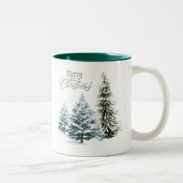 Frohe Weihnachtsszene Zwei-Tone-Kaffee-Tasse Zweifarbige Tasse