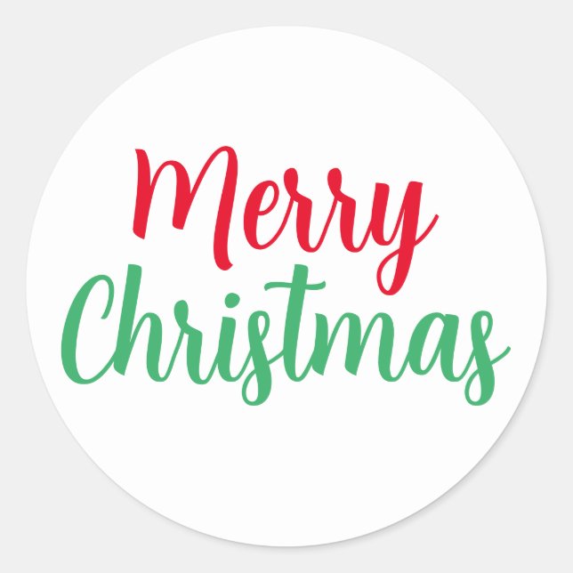 Frohe Weihnachtsticker CHRD-001v3 Runder Aufkleber (Vorderseite)