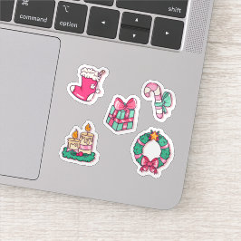 Frohe Weihnachtstickersammlung Aufkleber
