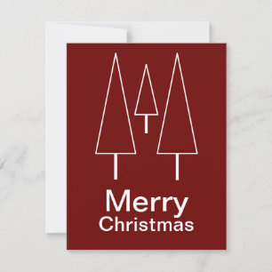 Frohe Weihnachtstypografie Abstrakt Red Mitteilungskarte