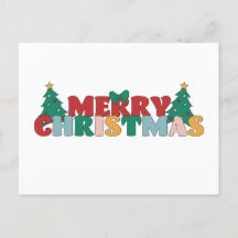 Frohe Weihnachtstypografie dekoriert Pine Tree