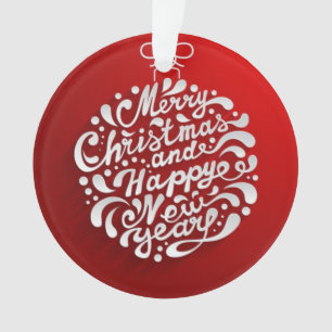 Frohe Weihnachtstypografie Design-Ornament Ornament