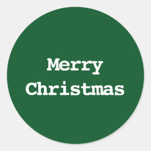 Frohe Weihnachtstypografie Runder Aufkleber