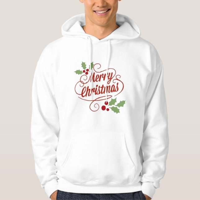 Frohe Weihnachtstypografie-T - Shirt (Vorderseite)