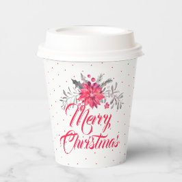 Frohe Weihnachtstypografie & Weihnachtsfeiern Blum Pappbecher