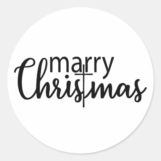 Frohe Weihnachtsvibes Mama christliche Kreuz Fraue Runder Aufkleber (Vorderseite)