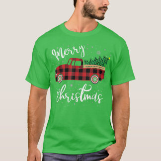 Frohe Weihnachtswagen Tree Red Xmas Pajama für Män T-Shirt