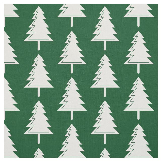 Frohe Weihnachtswald-Waldmuster Stoff (Muster)