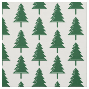 Frohe Weihnachtswald-Waldmuster Stoff