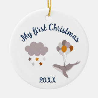 Frohe Weihnachtswale Schöne Traumwelt Keramik Orna Keramik Ornament