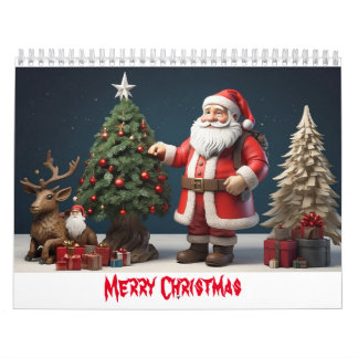 Frohe Weihnachtswandkunst mit Santa Kalender
