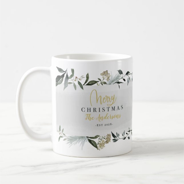 Frohe Weihnachtswasserfarbe Weihnachten Kaffeetasse (Links)