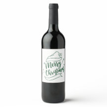 Frohe Weihnachtswein lable