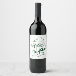 Frohe Weihnachtswein lable Weinetikett