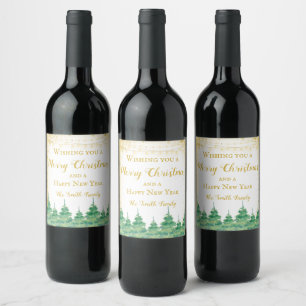 Frohe Weihnachtsweinetiketten, Urlaubwein-Etikette Weinetikett