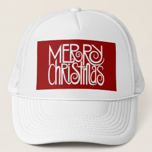 Frohe Weihnachtsweiße Truckerkappe