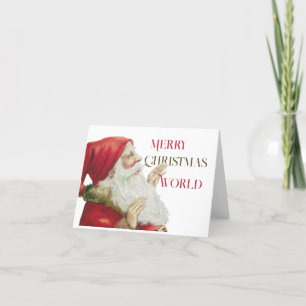 Frohe Weihnachtswelt Dankeskarte