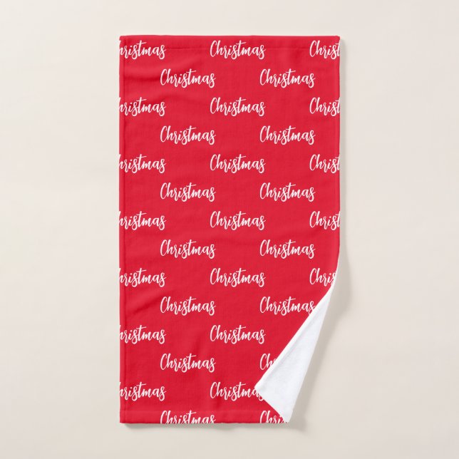 Frohe Weihnachtswiederholung Handtuch (Handtuch)