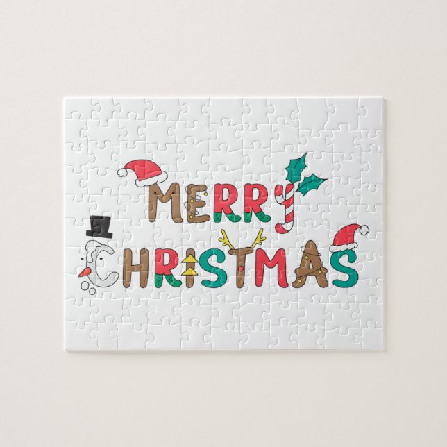 Frohe Weihnachtswortkomponente (Horizontal)