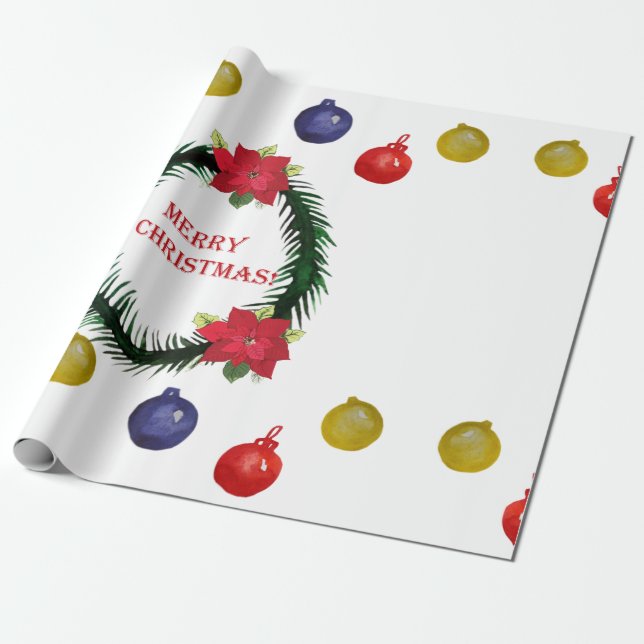 Frohe Weihnachtswrapping Paper Geschenkpapier (Ungerollt)