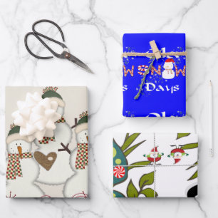Frohe Weihnachtswrapping Paper Sheets Geschenkpapier Set
