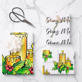 Frohe Weihnachtswrapping Paper Sheets Geschenkpapier Set