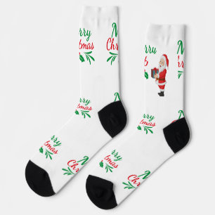 Frohe Weihnachtswünsche Printed Premium Crew Socken