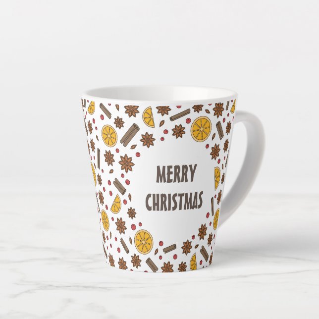 Frohe Weihnachtswürze Milchtasse (Rechte Ecke)