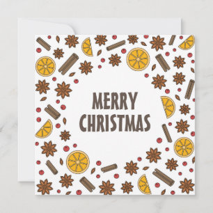 Frohe Weihnachtswürze saisonale Speisen Einladung