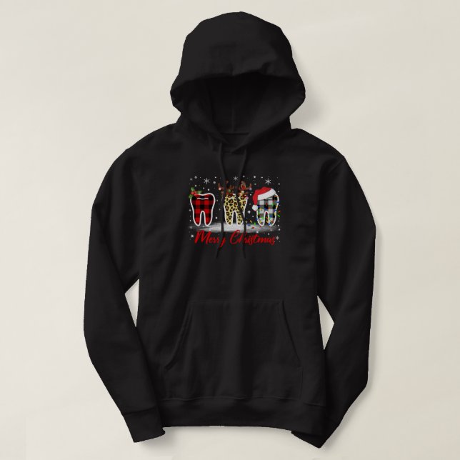 Frohe Weihnachtszahnärzte Teeth Weihnachtsmannmütz Hoodie (Design vorne)