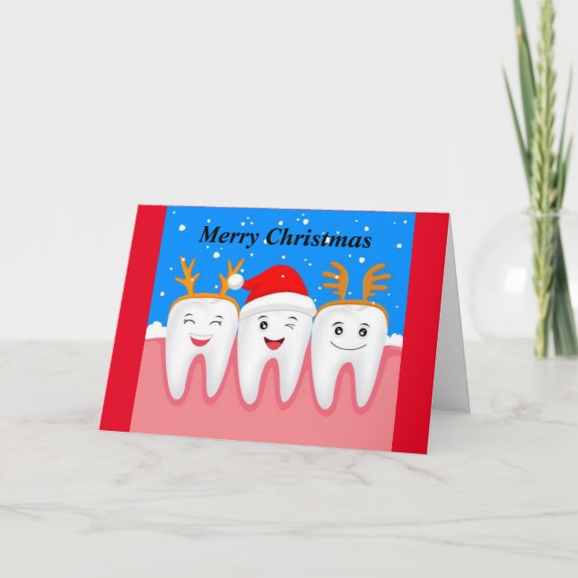 Frohe Weihnachtszähne Feiertagskarte (Vorderseite)