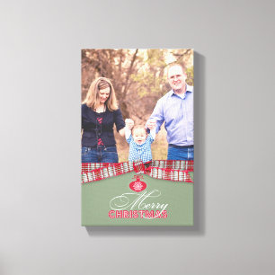 Frohe Weihnachtszeit [8x12,6 Zoll] Leinwanddruck