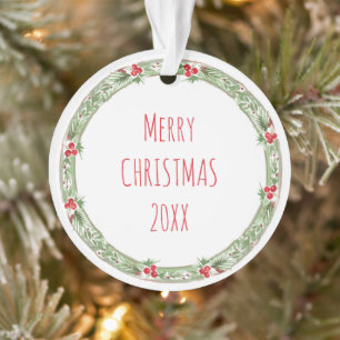 Frohe Weihnachtszeit Familienname Jährliche Orname Ornament