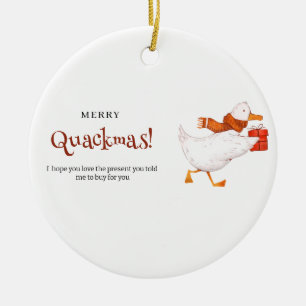 Frohe Weihnachtszeit! Lustige Weihnachtskarte mit  Keramik Ornament