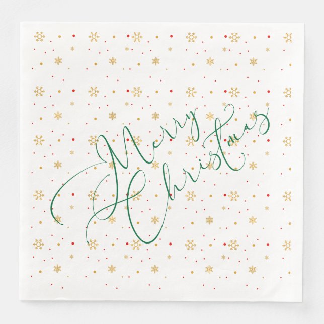 Frohe Weihnachtszeitung Napkin Serviette (Vorderseite)