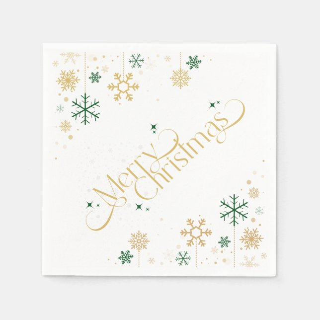 Frohe Weihnachtszeitung Napkin Serviette (Vorderseite)