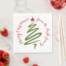 Frohe Weihnachtszeitung Napkin