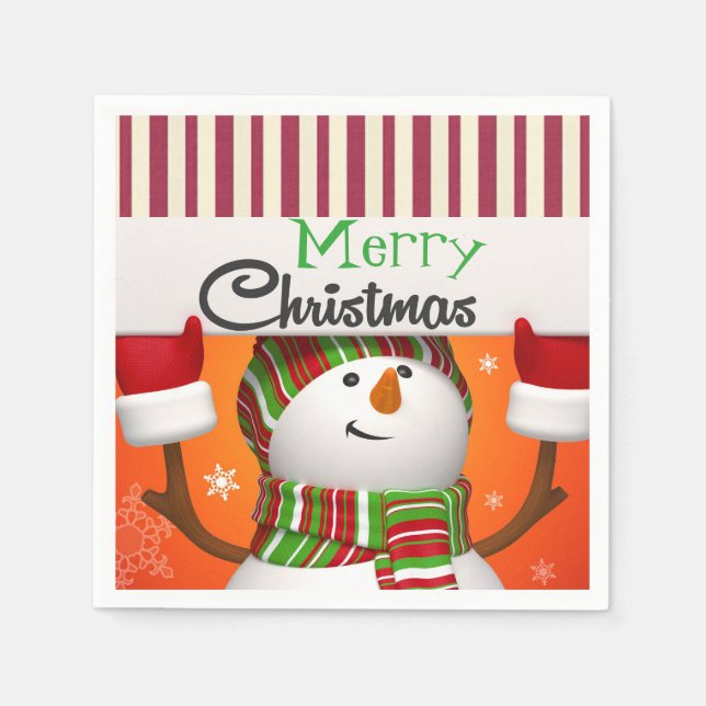 Frohe Weihnachtszeitung Napkins Serviette (Vorderseite)