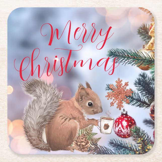 Frohe Weihnachtszeitung Untersetzer (Vorderseite)