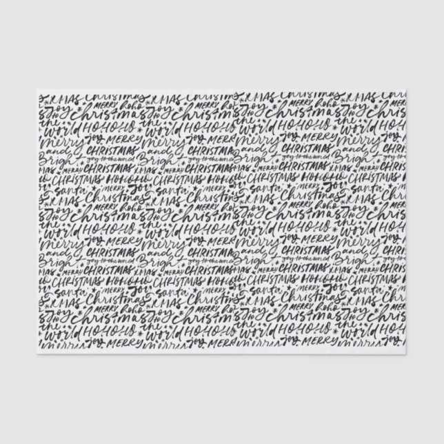 Frohe Weihnachtszettel Seidenpapier (Vorderseite)