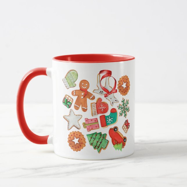 Frohe Weihnachtszucker Cookie Anpassbare Name Tass Tasse (Links)