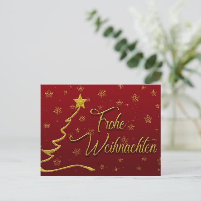 Frohe Wiehnachten Feiertagspostkarte (Stehend Vorderseite)