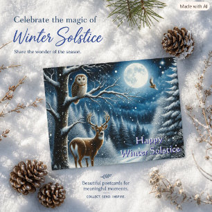 Frohe Wintersonnenwende-Grüße Postkarte