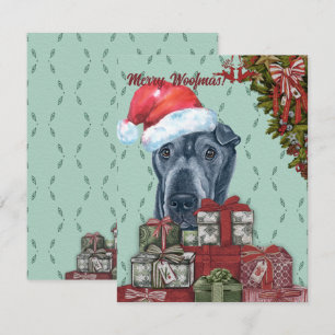 Frohe Wölfe! Sharpei Weihnachtsmannmütze Weihnacht Mitteilungskarte