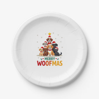 Frohe Woofmas - Frohe Weihnachten für Hunde Liebha Pappteller