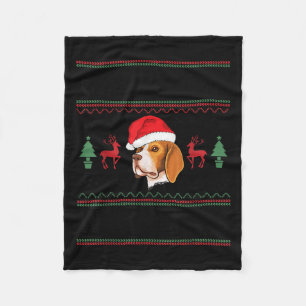 Frohe Woofmas hässliche Weihnachten Beagle Xmas Pa Fleecedecke