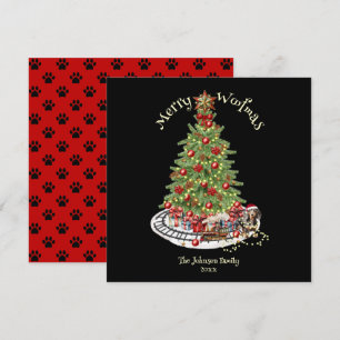 Frohe Woofmas Hunde-Design - Dachshund Feiertagskarte