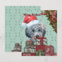 Frohe Woofmas! Lustige Pudel-Santa-Mütze Weihnacht