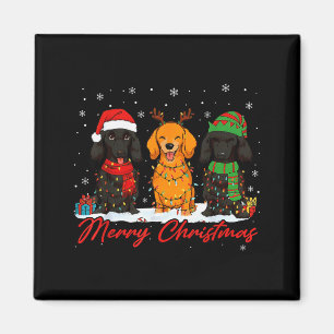 Frohe Woofmas Santa Rentier Elf Dachshund Weihnach Magnet
